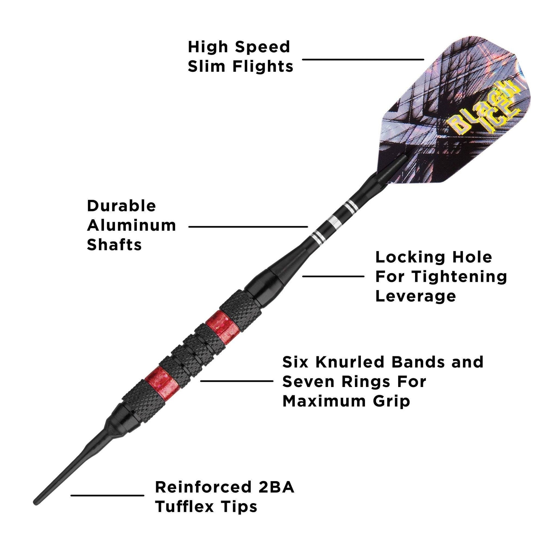 [REFURBISHED] Viper Black Ice Red Soft Tip Darts Refurbished Refurbished GLD Products 