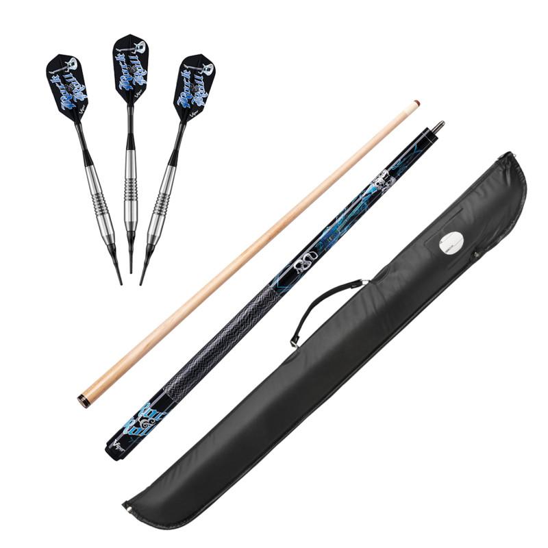 Viper Underground Rock & Roll Soft Tip Darts 18 Grams, Viper Underground Jr Rock & Roll Cue, and Casemaster Cono Case Billiards Viper 