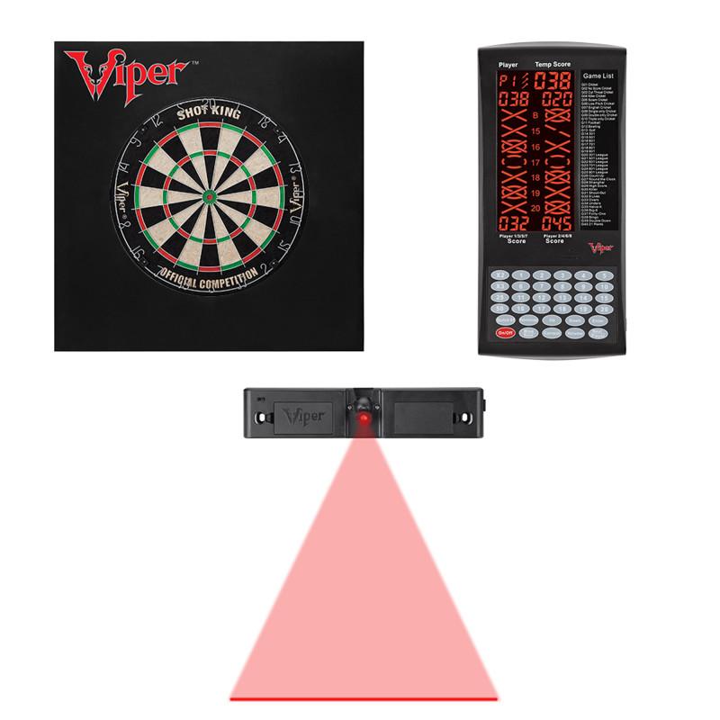 Viper Shot King Bristle Dartboard, ProScore, Dart Laser Line, and Wall Defender II Darts Viper 