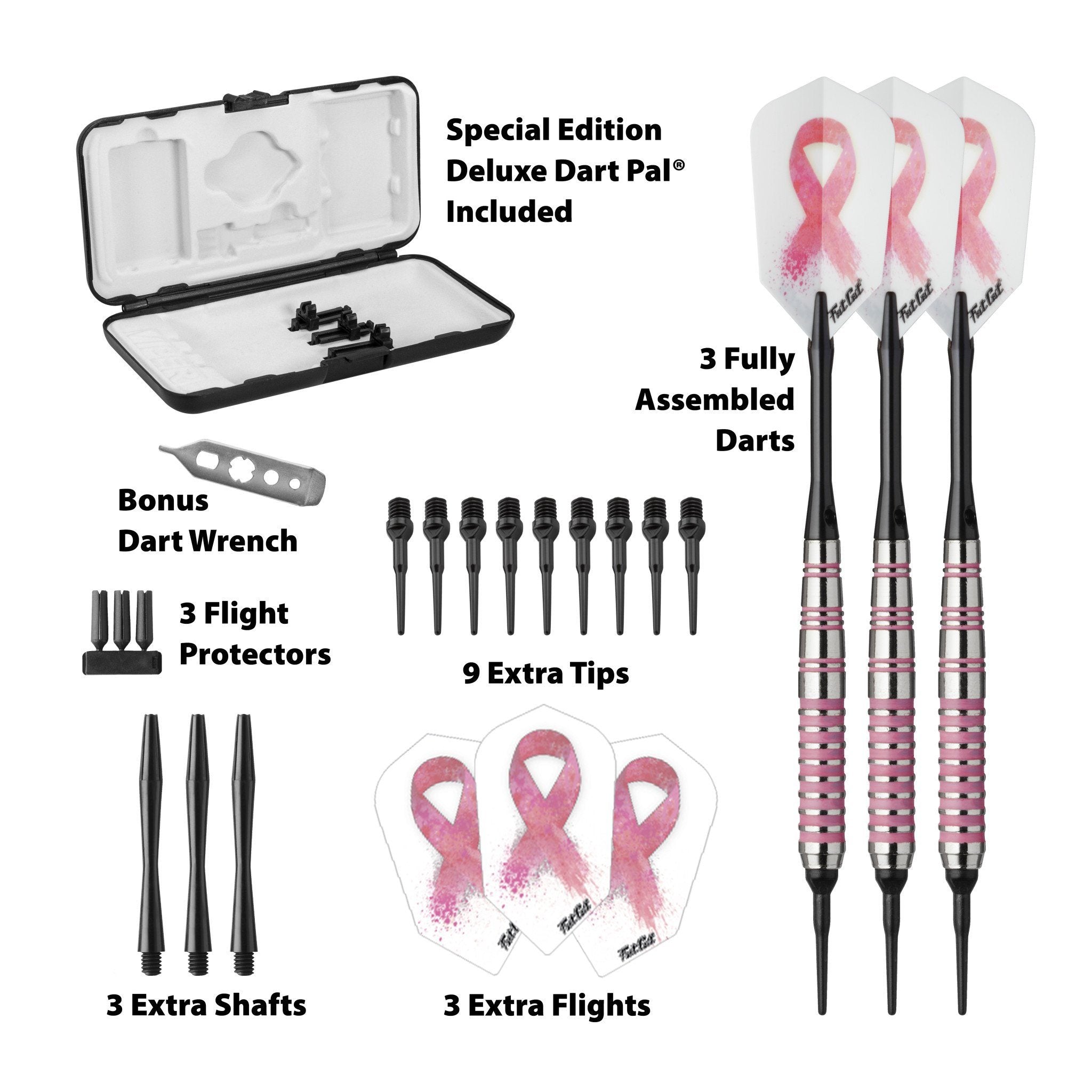 [REFURBISHED] Fat Cat Pink Lady Soft Tip Darts 16 Grams Refurbished Refurbished GLD Products 