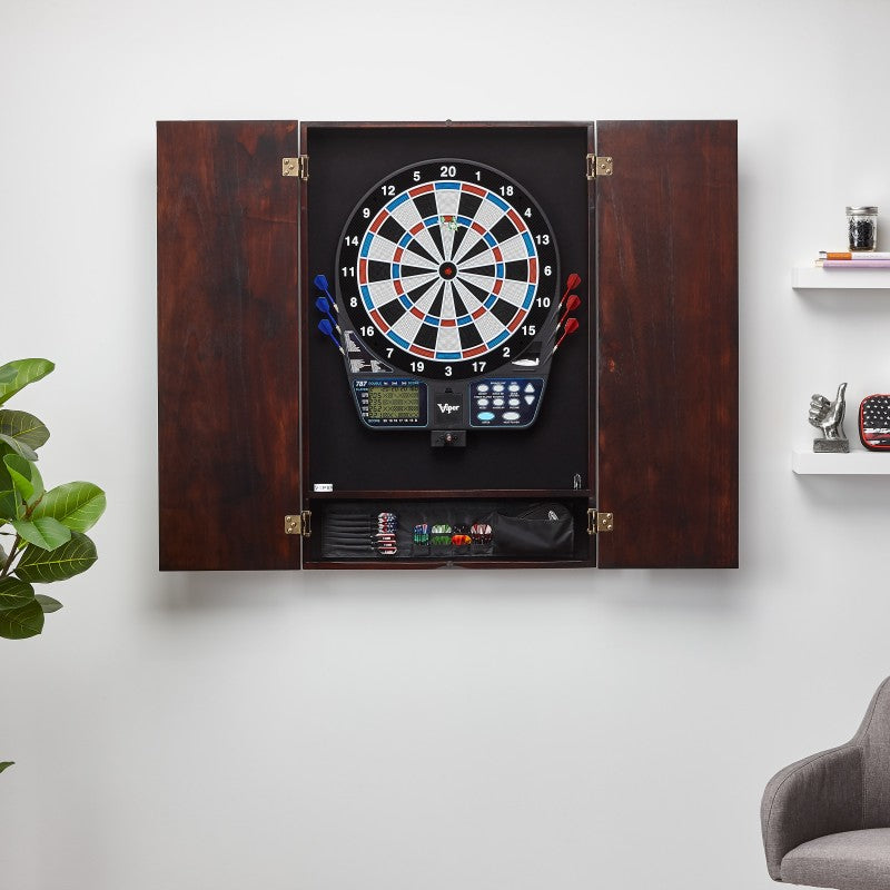 Viper Metropolitan Soft Tip Dartboard Cabinet Espresso