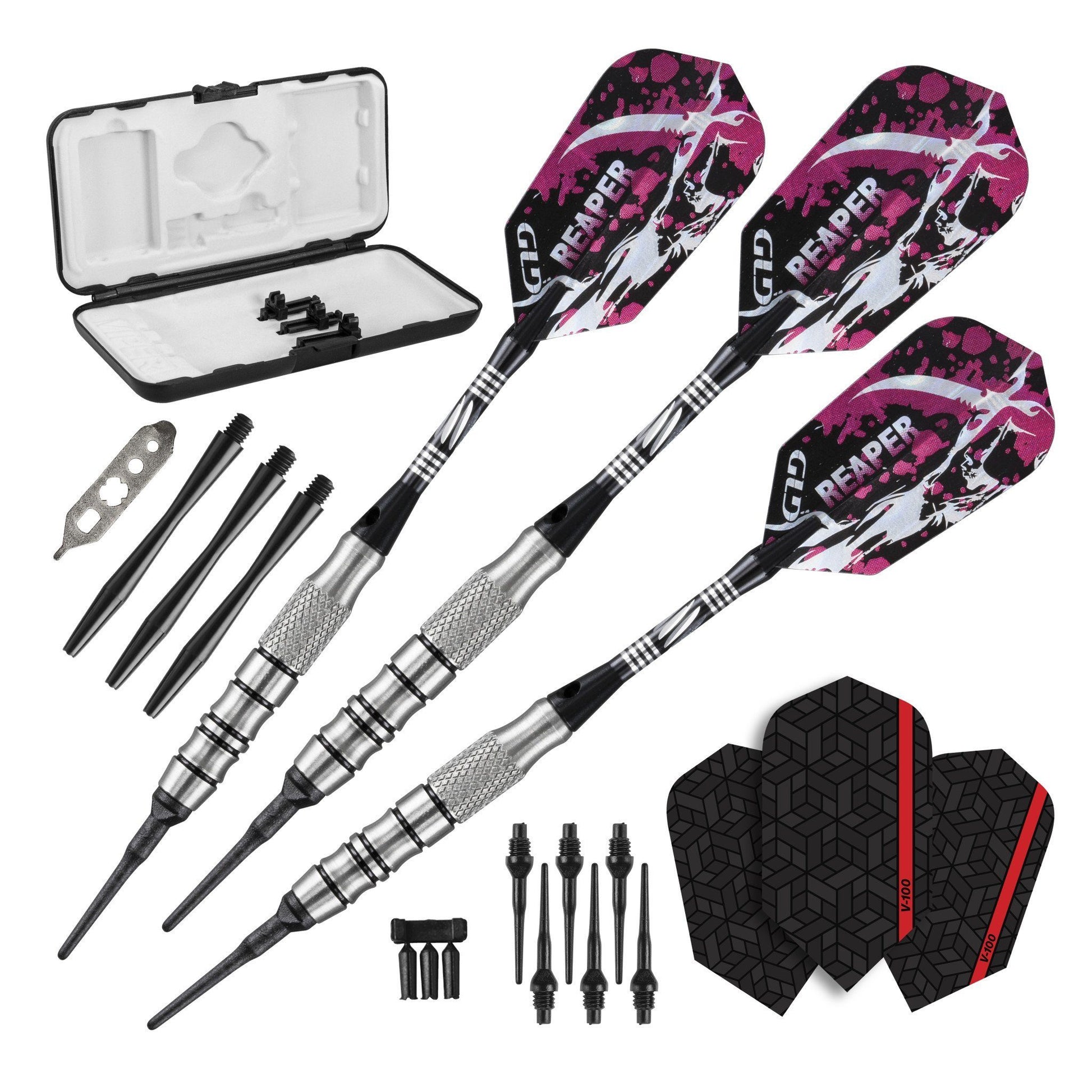 [REFURBISHED] Viper Grim Reaper Darts 80% Tungsten Soft Tip Darts Black Rings Refurbished GLD Products