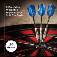 Viper Silver Thunder Soft Tip Darts 1 Knurled Ring 20 Grams