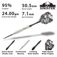 Viper Sinister 95% Tungsten Steel Tip Darts 24 Grams