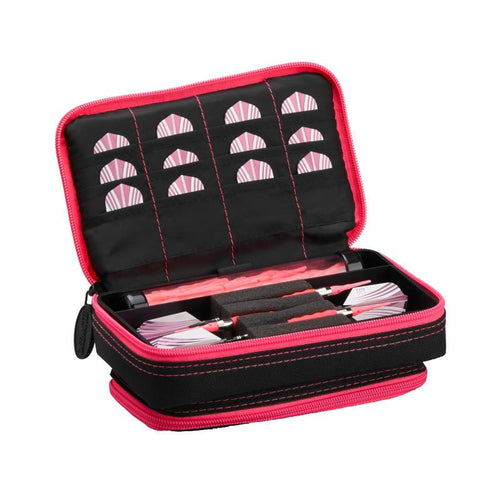 Casemaster Plazma Plus Dart Case Black with Pink Trim and Phone Pocket Dart Cases Casemaster 