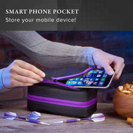 [REFURBISHED] Casemaster Plazma Pro Dart Case Black with Amethyst Zipper and Phone Pocket Refurbished Refurbished GLD Products 