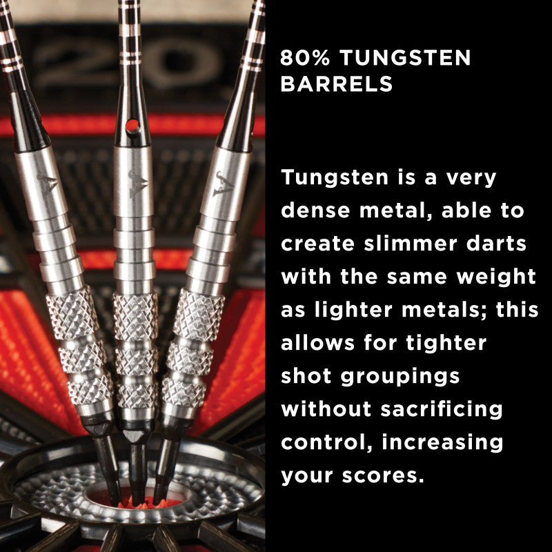 Viper Bully 80% Tungsten Soft Tip Darts 3 Knurled Rings 18 Grams