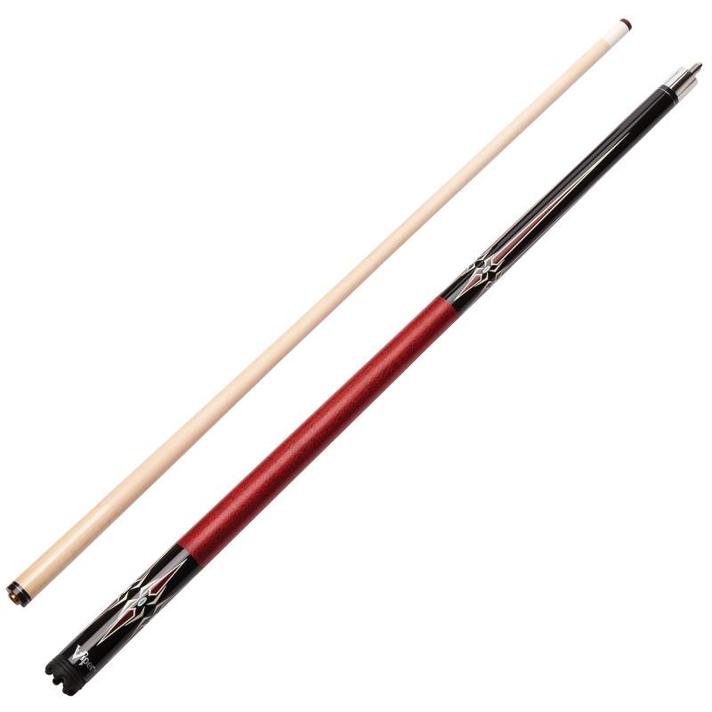 Viper Sinister Series Cue with Red Diamonds and Casemaster Q-Vault Supreme Black Cue Case Billiards Viper 