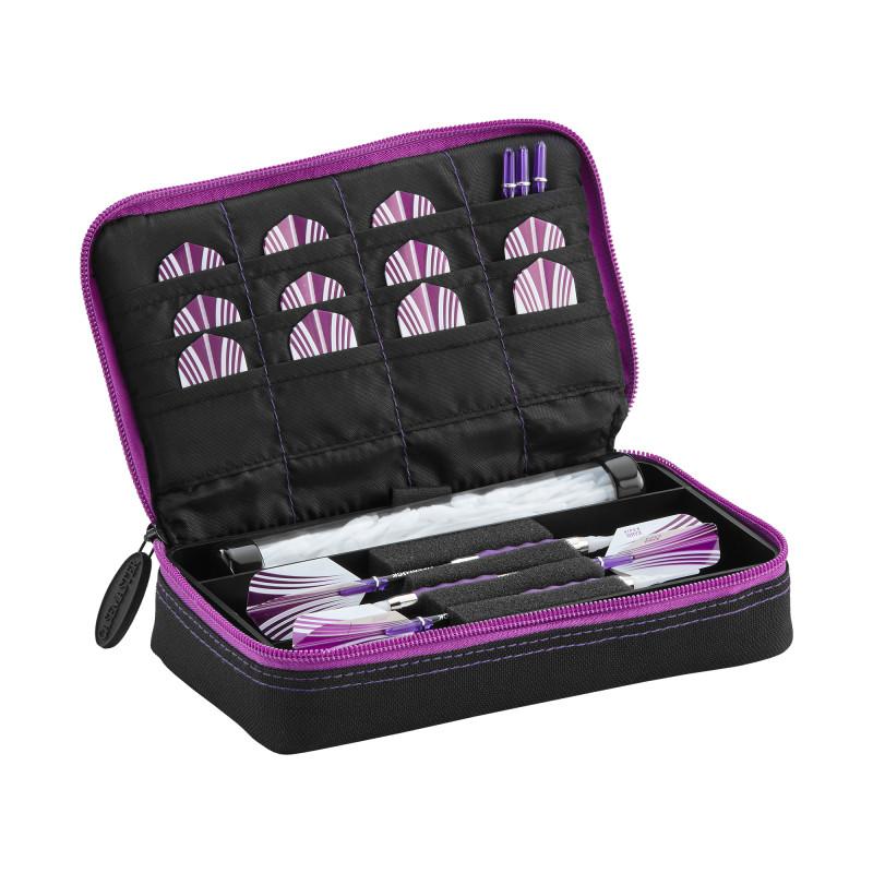 Casemaster Plazma Dart Case Black with Amethyst Zipper Dart Cases Casemaster 