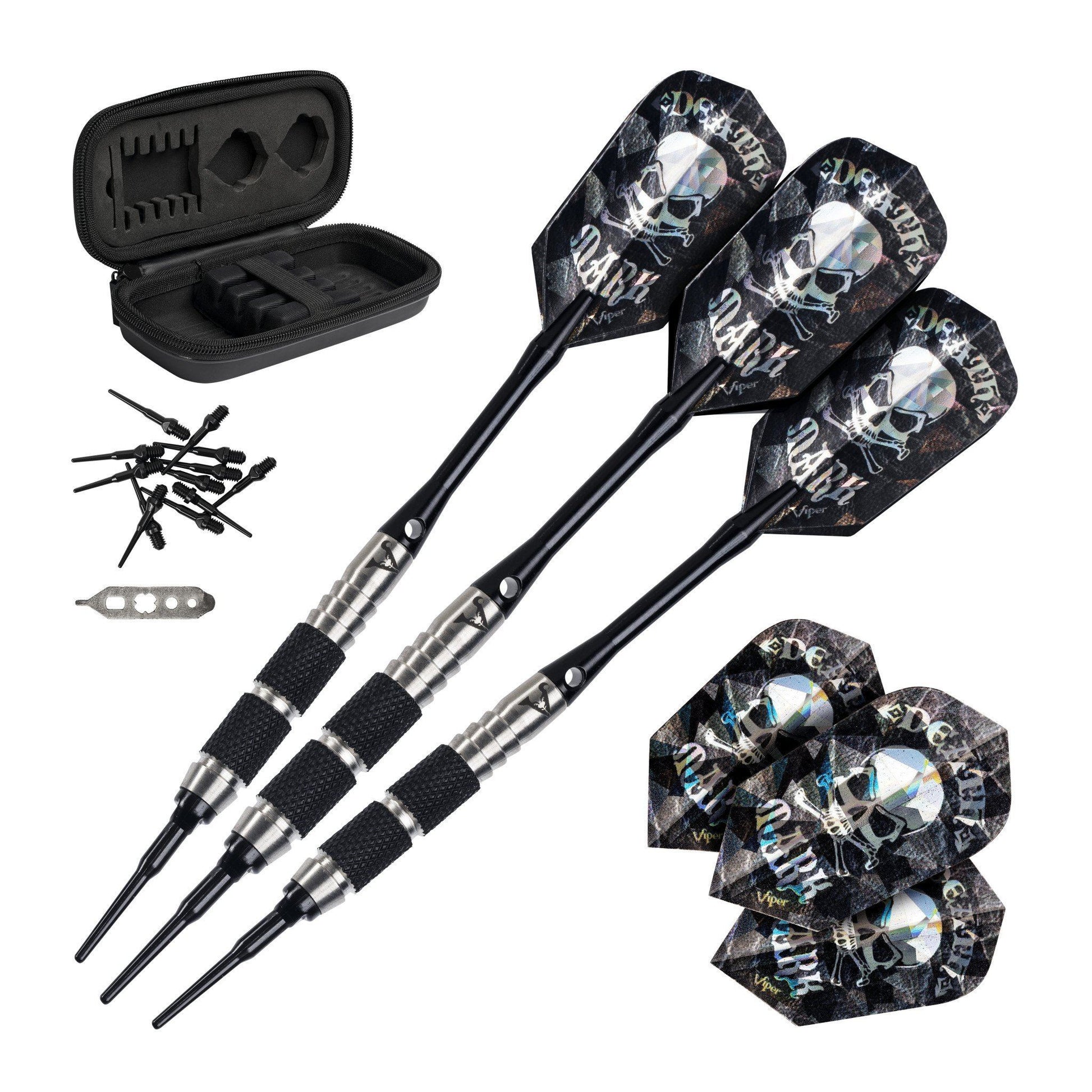 [REFURBISHED] Viper Desperado 80% Tungsten Death Mark Soft Tip Darts 1 Knurled Ring 18 Grams Refurbished Refurbished GLD Products 