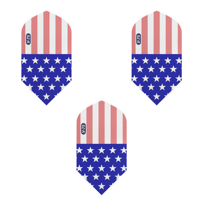 V-75 Dart Flights Slim American Flag Translucent Classic