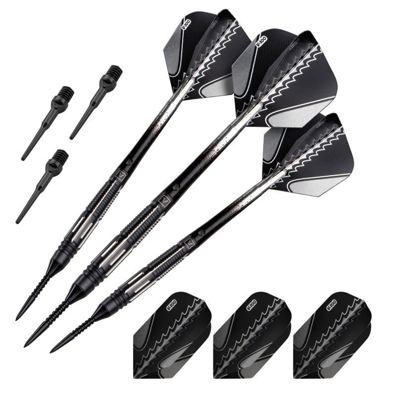 Viper Black Flux 90% Tungsten Steel or Soft Tip Conversion Darts Black/Silver 20 Grams