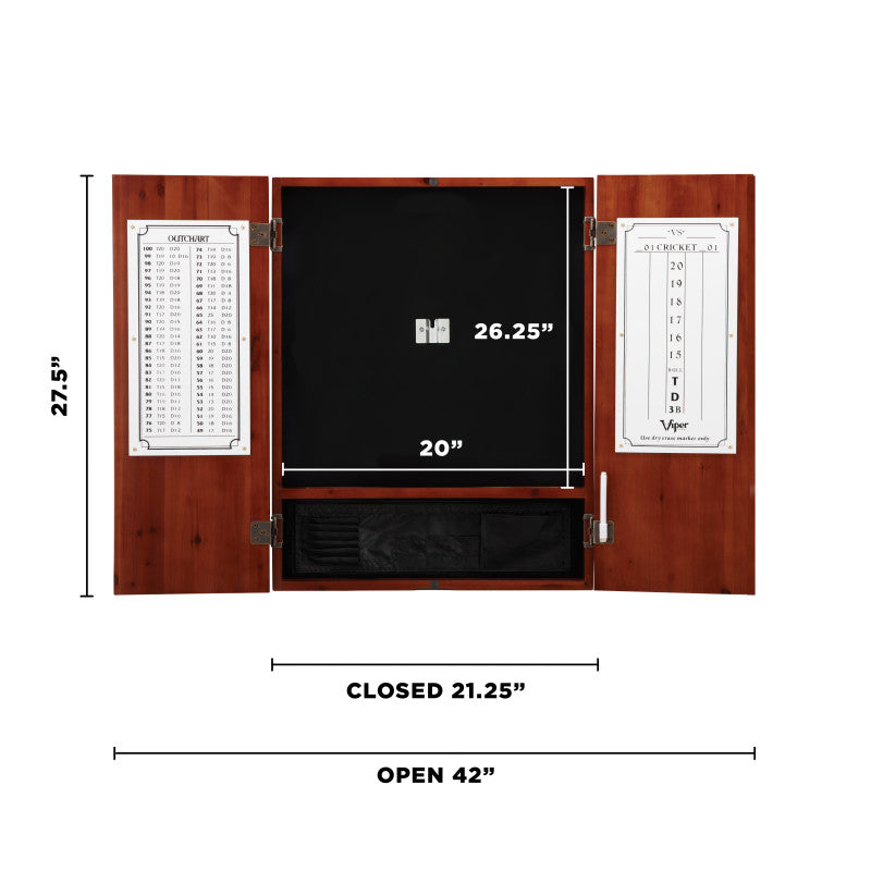 Viper Metropolitan Cinnamon Steel Tip Dartboard Cabinet