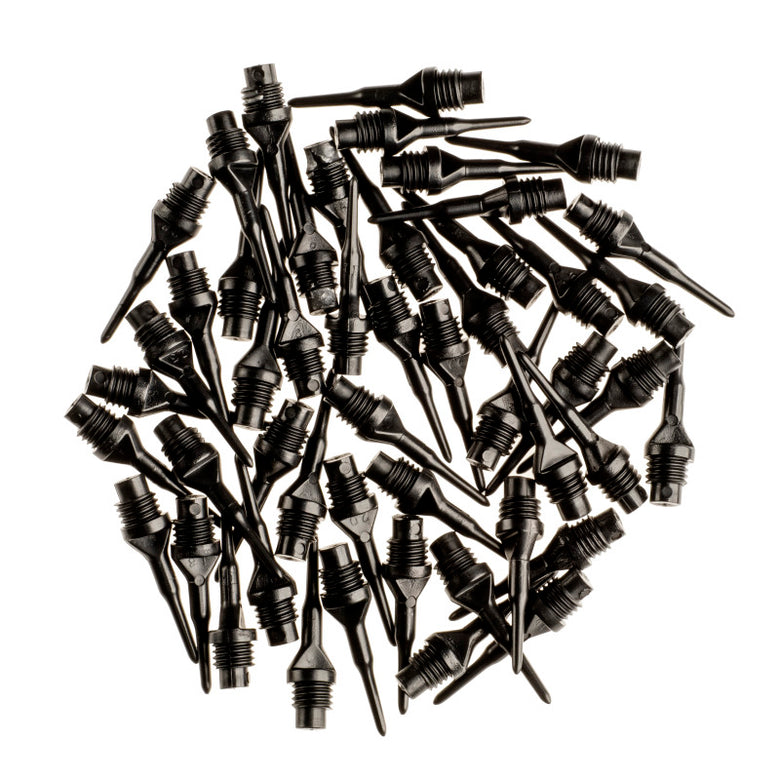 Viper Tufflex Tips II 1/4" Black 50Ct Soft Dart Tips