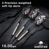 Viper Sinister 95% Tungsten Soft Tip Darts Smooth Barrel 16 Grams