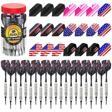 Load image into Gallery viewer, Fat Cat 21 Darts in a Jar Soft Tip 17 Grams with Patriot Dart Flights

