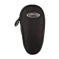 Black Casemaster dart case with textured nylon exterior and white oval logo badge on front