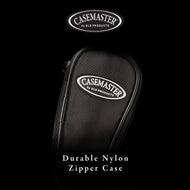 Black nylon zippered case with textured surface and Casemaster logo on front