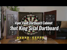 Load and play video in Gallery viewer, Viper Vault Dartboard Cabinet with Shot King Sisal Dartboard
