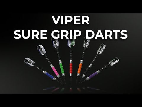 Viper Sure Grip Fléchettes à Pointe Souple - Set Professionnel Avec Barils Plaqué Argent Et Volants Premium