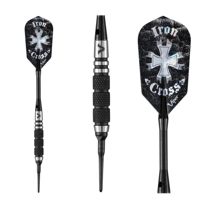 Viper Desperado 80% Tungsten Iron Cross Soft Tip Darts 3 Knurled Rings 18 Grams Soft-Tip Darts Viper 