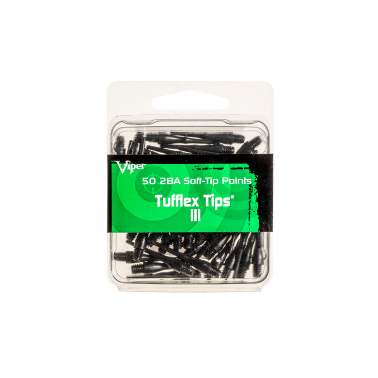 Viper Tufflex Tips III 2BA Black 50Ct Soft Dart Tips