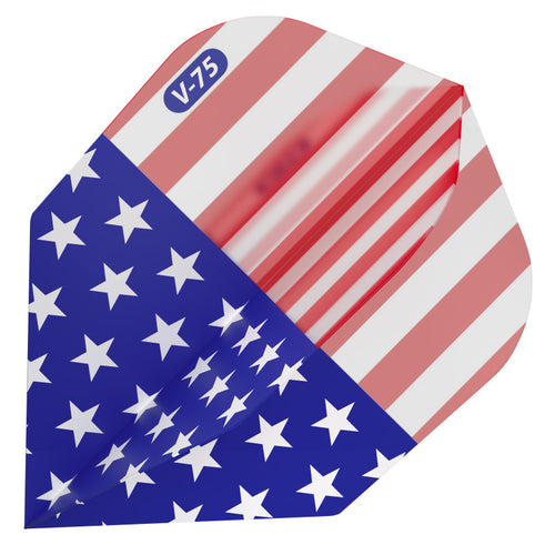 V-75 Dart Flights Standard American Flag Translucent Classic