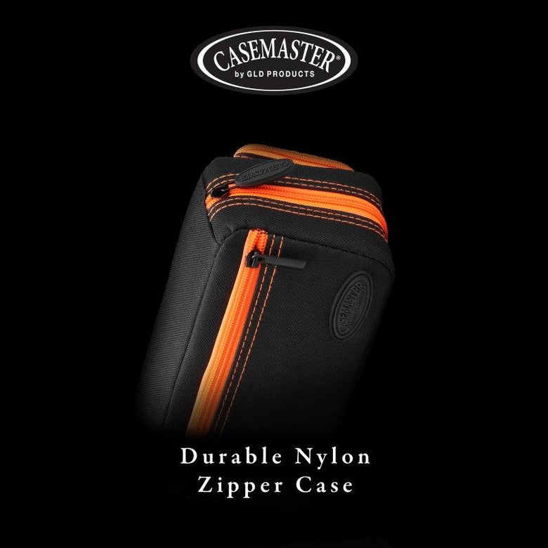 Casemaster Plazma Pro Dart Case Black with Orange Trim and Phone Pocket Dart Cases Casemaster 