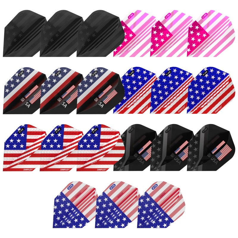 Viper Patriot Pack Dart Flights Assorted Weight Variety Pack Standard American Flag