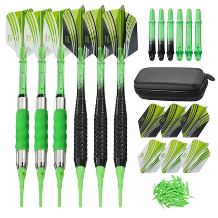 Casemaster Sentry Dart Case and Two Sets of Viper Soft Tip Darts 18 Grams Black/Green Soft-Tip Darts Viper 