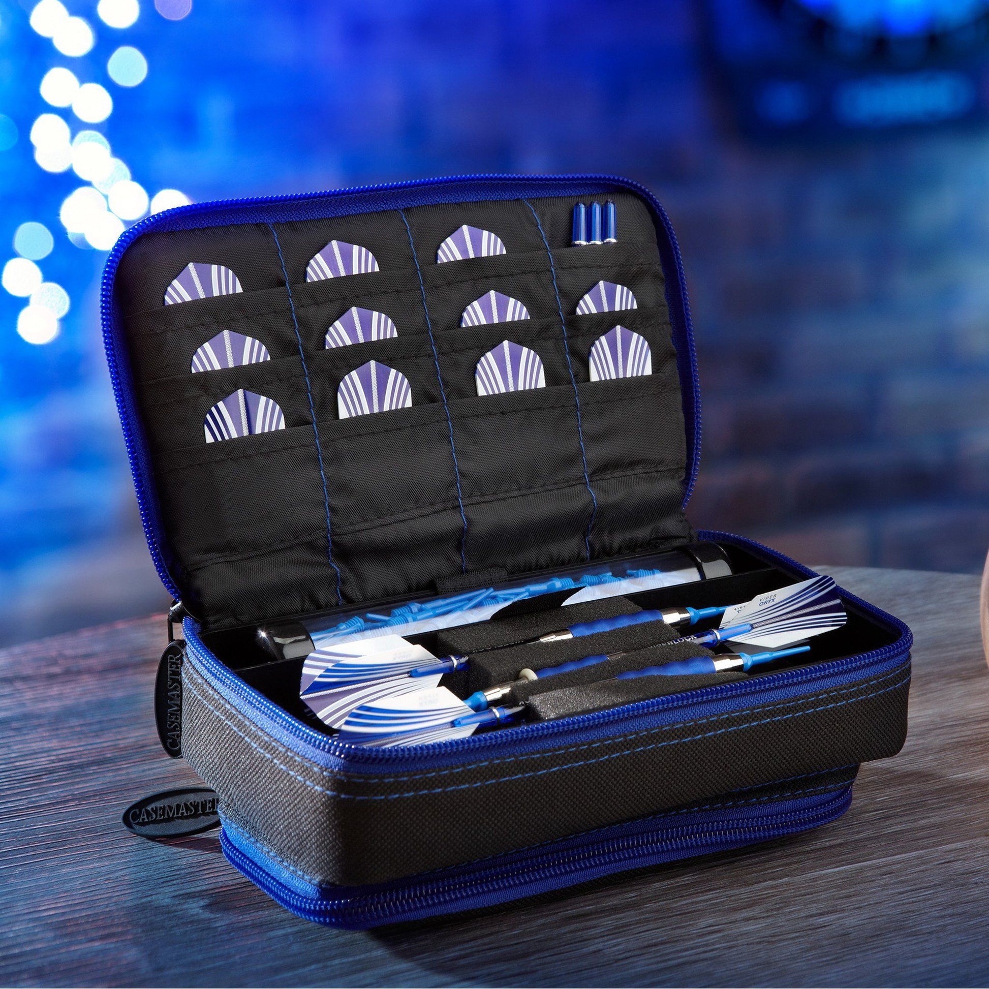 [REFURBISHED] Casemaster Plazma Plus Dart Case Black with Sapphire Zipper and Phone Pocket Refurbished Refurbished GLD Products 