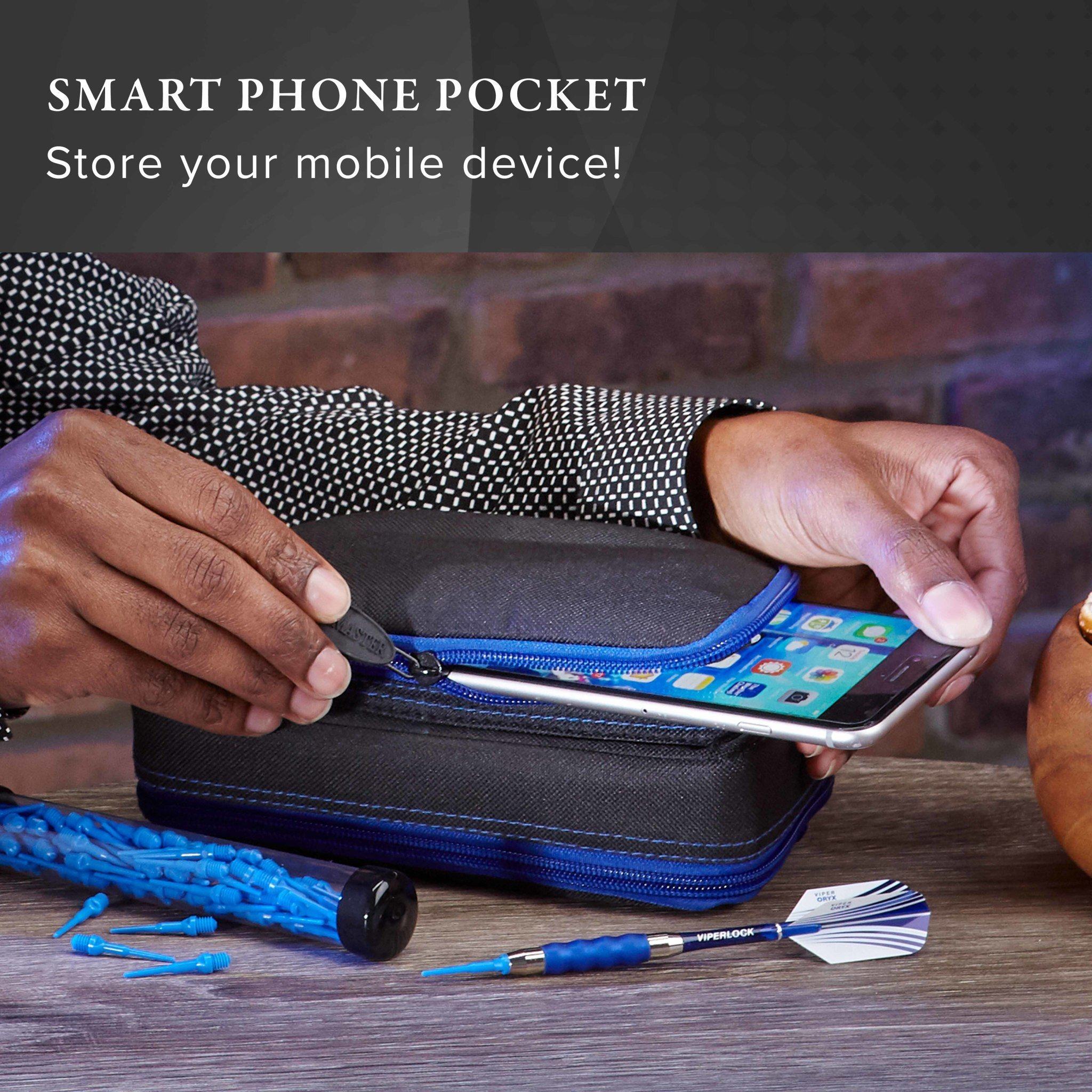 [REFURBISHED] Casemaster Plazma Plus Dart Case Black with Sapphire Zipper and Phone Pocket Refurbished Refurbished GLD Products 