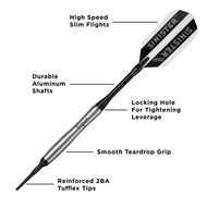 [REFURBISHED] Viper Sinister Darts 95% Tungsten Soft Tip Darts Tapered Barrel 18 Grams Refurbished Refurbished GLD Products 
