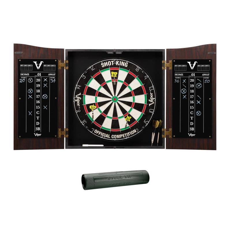 Viper Vault Cabinet with Shot King Sisal Dartboard & Padded Dart Mat Darts Viper 