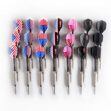 Load image into Gallery viewer, Fat Cat 21 Darts in a Jar Steel Tip 20 Grams with Patriot Dart Flights

