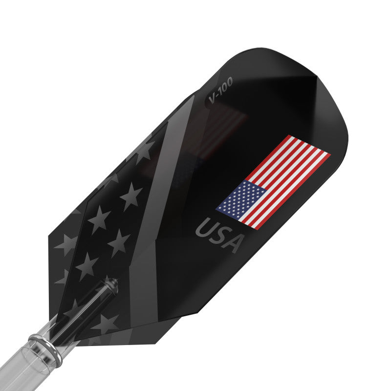 V-100 Dart Flights Slim American Flag Monochrome USA