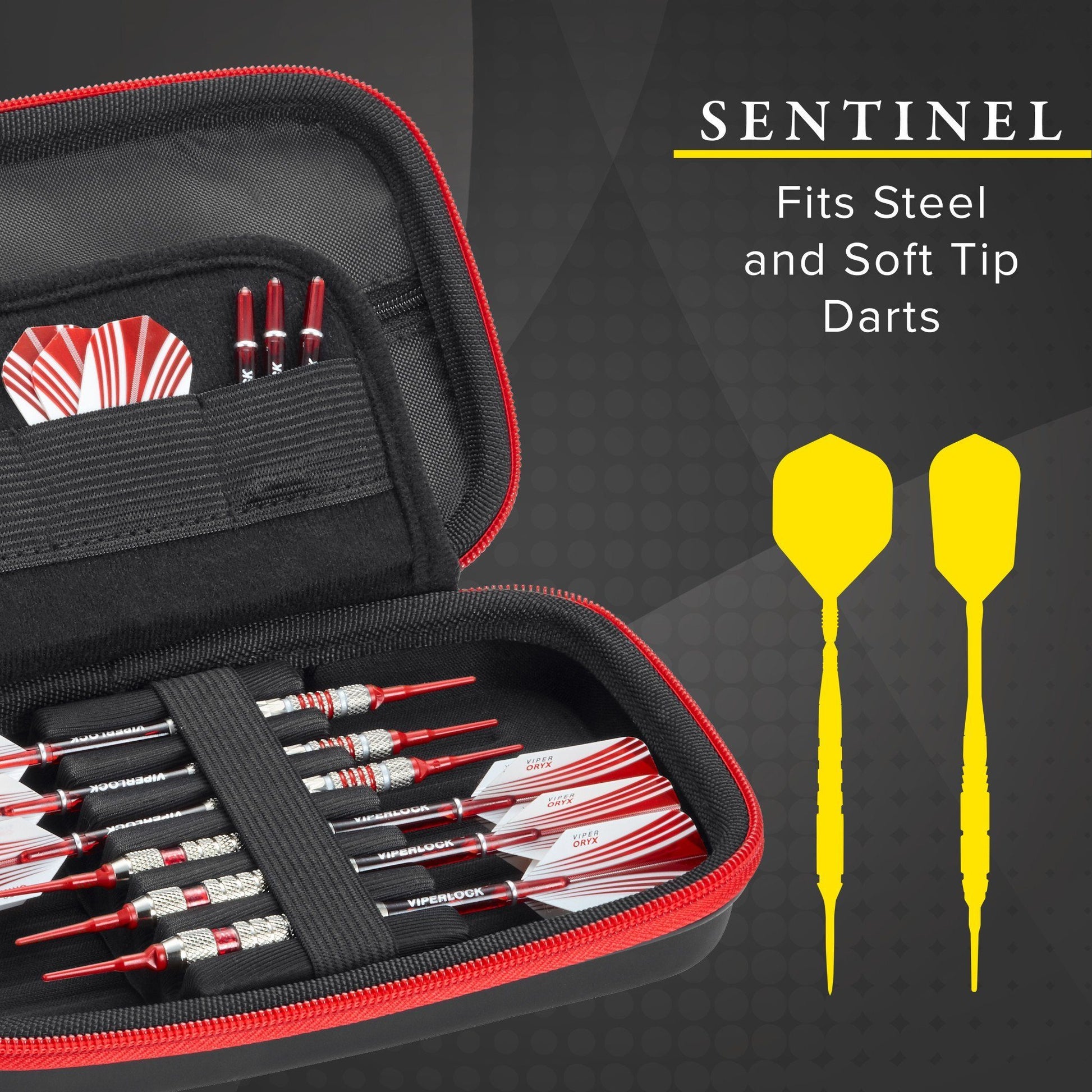 [REFURBISHED] Casemaster Sentinel Dart Case with Red Zipper Refurbished Refurbished GLD Products 