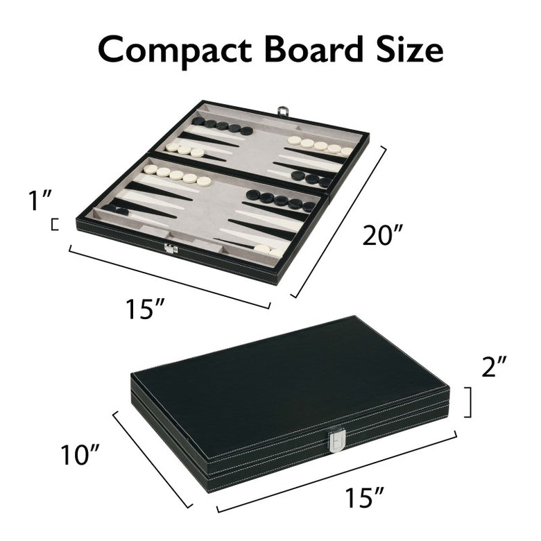 Mainstreet Classics Classic 15" Backgammon Set