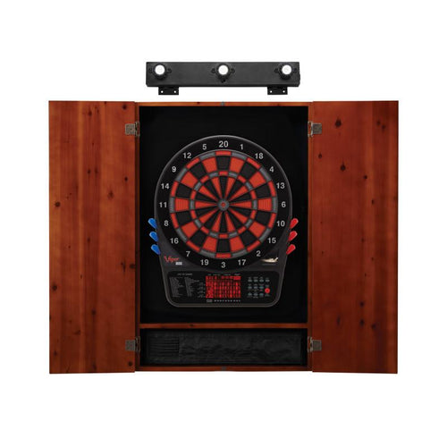 Viper 800 Electronic Dartboard, Metropolitan Cinnamon Cabinet & Shadow Buster Dartboard Light Bundle Darts Viper 