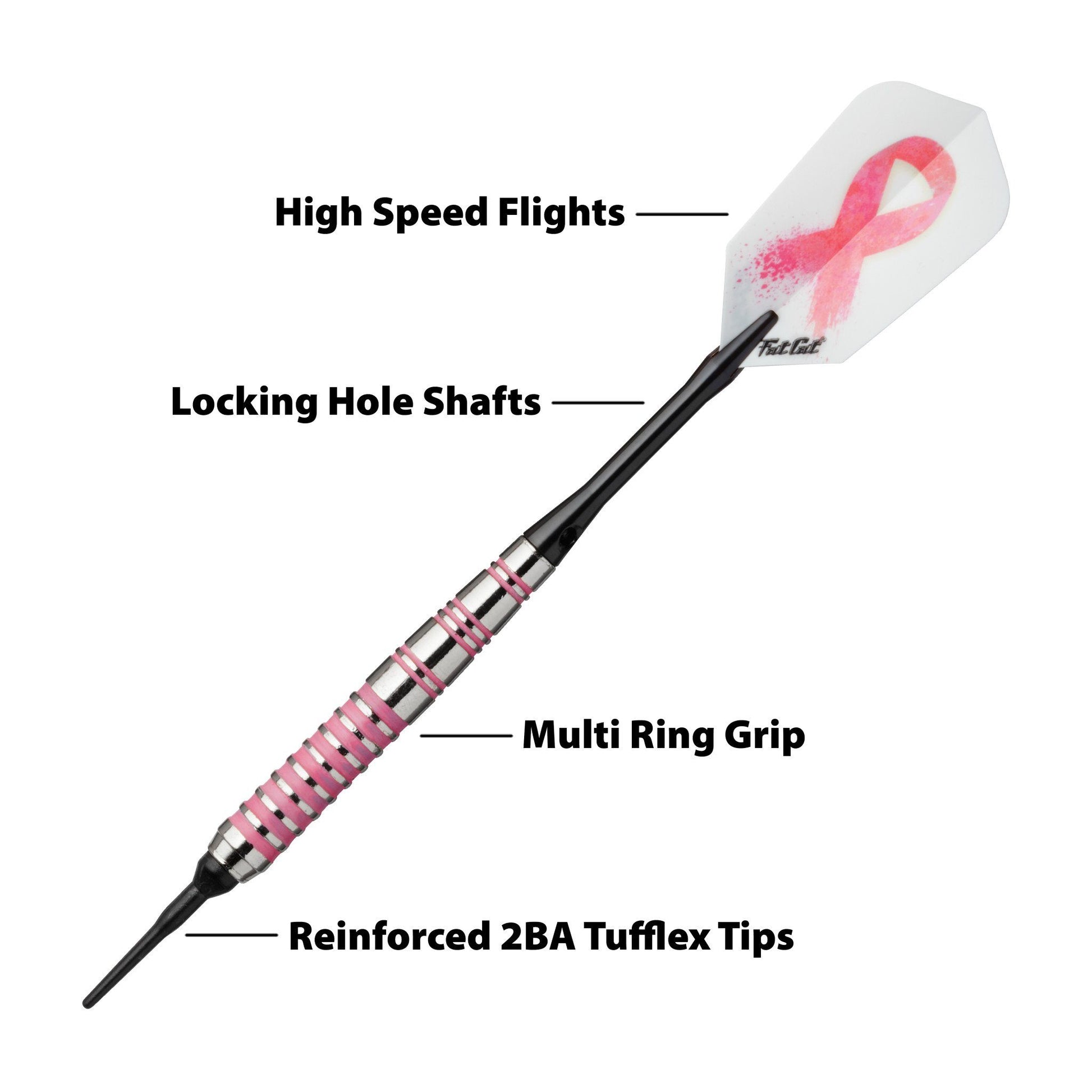 [REFURBISHED] Fat Cat Pink Lady Soft Tip Darts 16 Grams Refurbished Refurbished GLD Products 