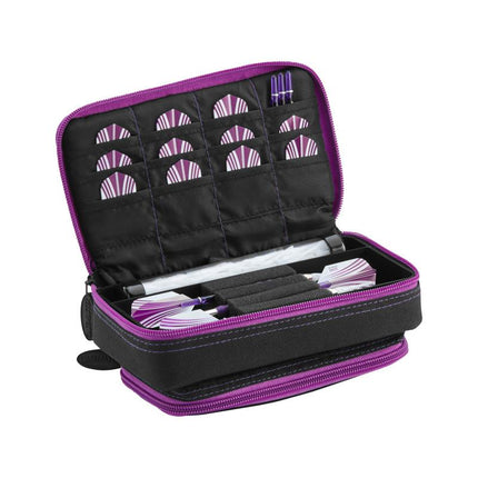 Casemaster Plazma Plus Dart Case Black with Amethyst Zipper and Phone Pocket Dart Cases Casemaster 