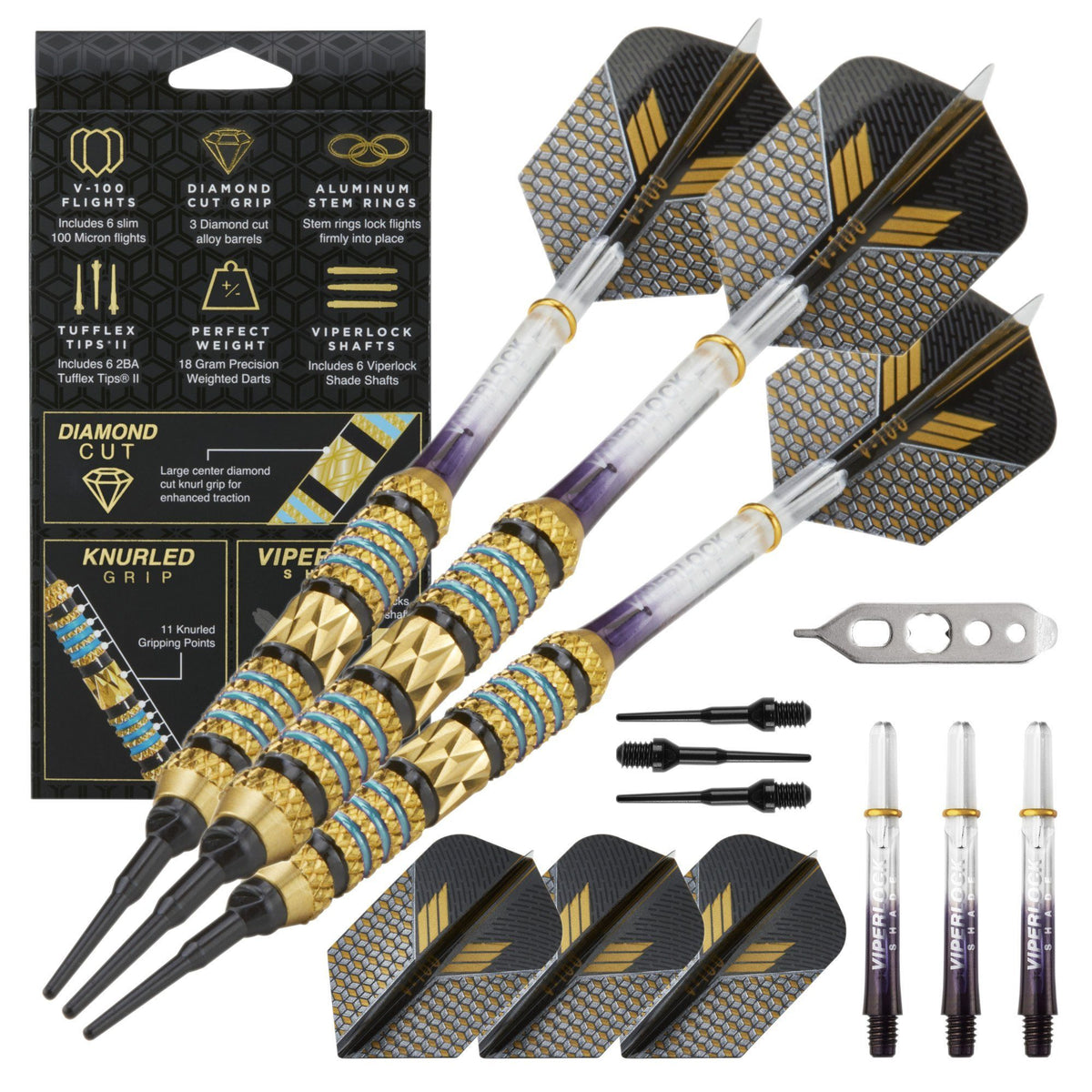 [REFURBISHED] Viper Wizard Blue/Black Soft Tip Darts 18 Grams Refurbished GLD Products