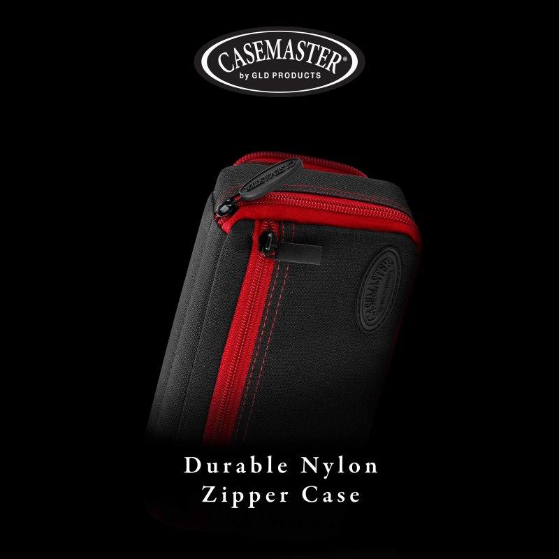 Casemaster Plazma Plus Dart Case Black with Ruby Zipper and Phone Pocket Dart Cases Casemaster 