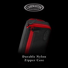 Load image into Gallery viewer, Casemaster Plazma Plus Dart Case Black with Ruby Zipper and Phone Pocket Dart Cases Casemaster 
