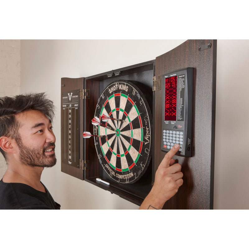 Viper Vault Deluxe Dartboard Cabinet with Pro Score