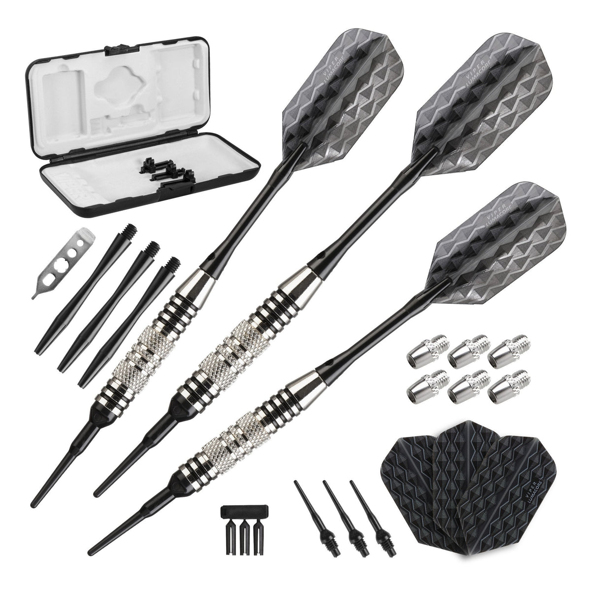 [REFURBISHED] Viper Bobcat Darts Adjustable Soft Tip Darts Black Rings 16-18 Grams Refurbished GLD Products