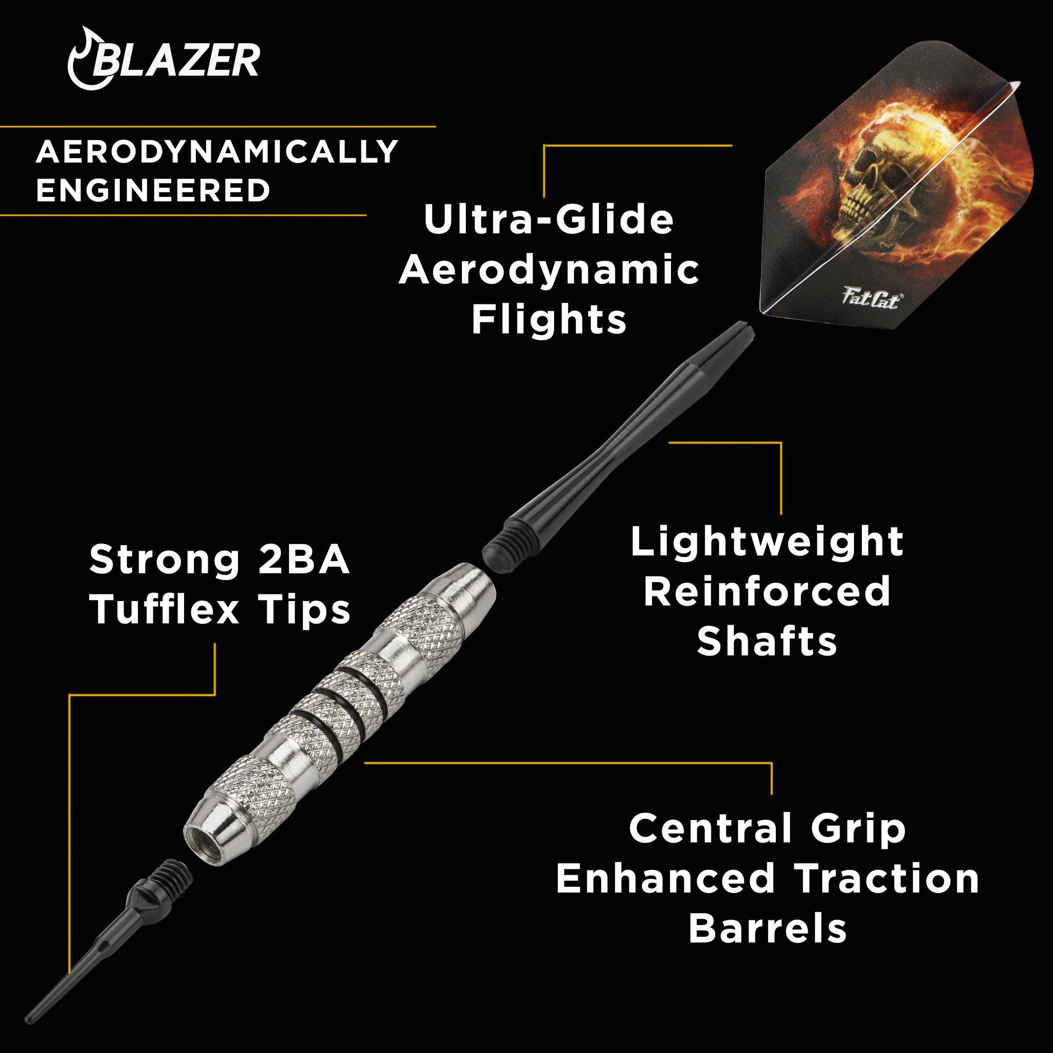 [REFURBISHED] Fat Cat Blazer Soft Tip Darts 16 Grams Refurbished Refurbished GLD Products 