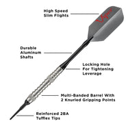 Viper V-Factor 90% Tungsten Soft Tip Darts Grooved Barrel 18 Grams