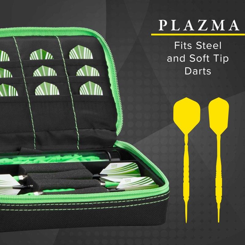 Casemaster Plazma Dart Case Black with Green Trim Dart Cases Casemaster 