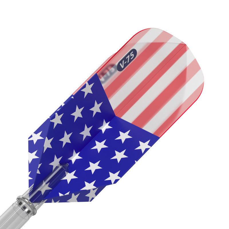 V-75 Dart Flights Slim American Flag Translucent Classic